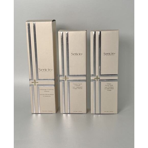 Sericin Plus Exfoliating Foaming Cleanser - Facial Cleanser - Facial Toner 3 Pak
